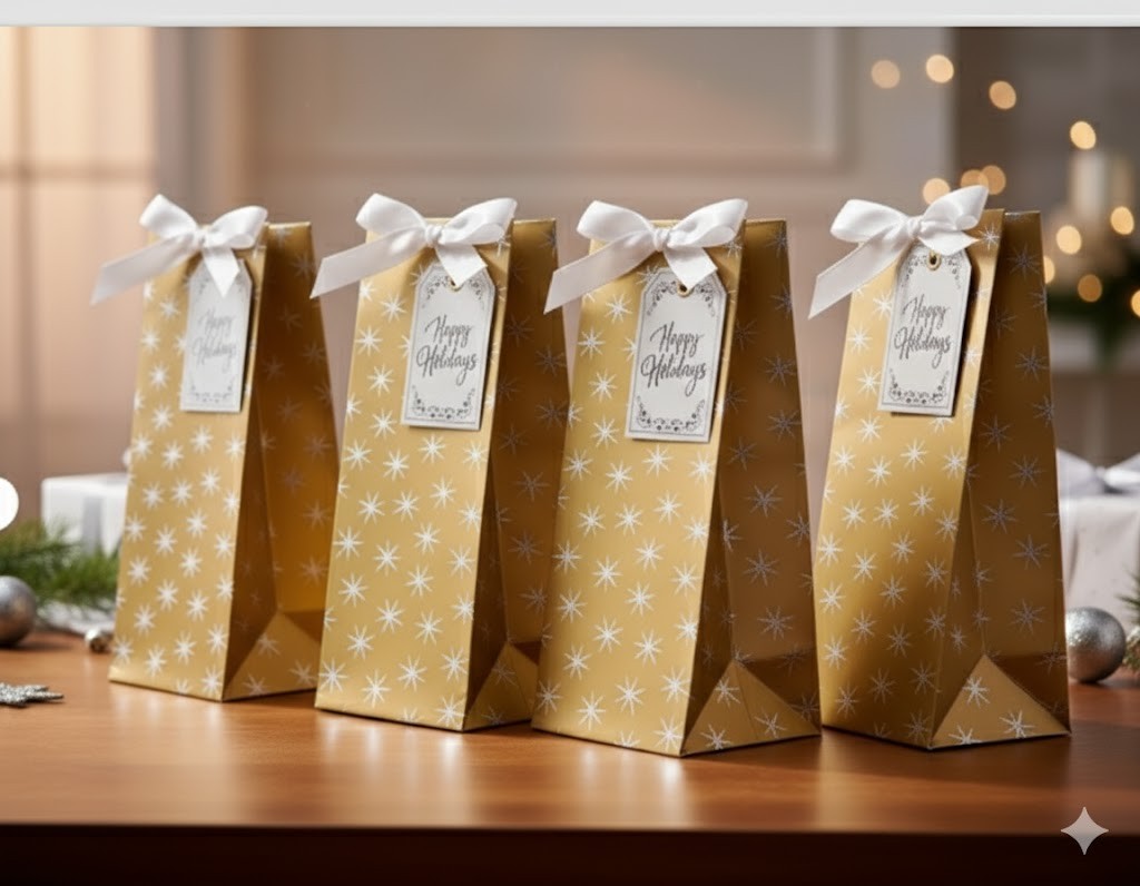 4x Stewo Geschenkverpackung, Tüten, Design 35,5x11 cm